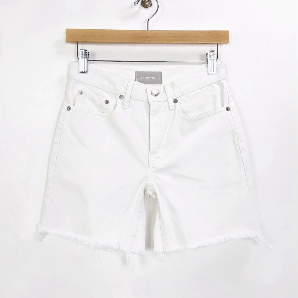 Everlane Relaxed White‎ Denim Short 27